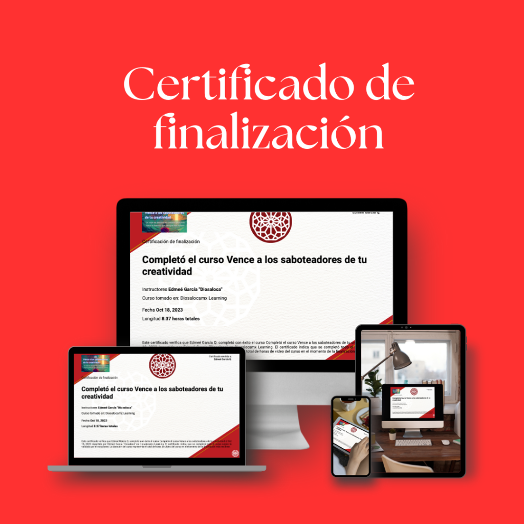 Vence a los saboteadores de tu creatividad certificado